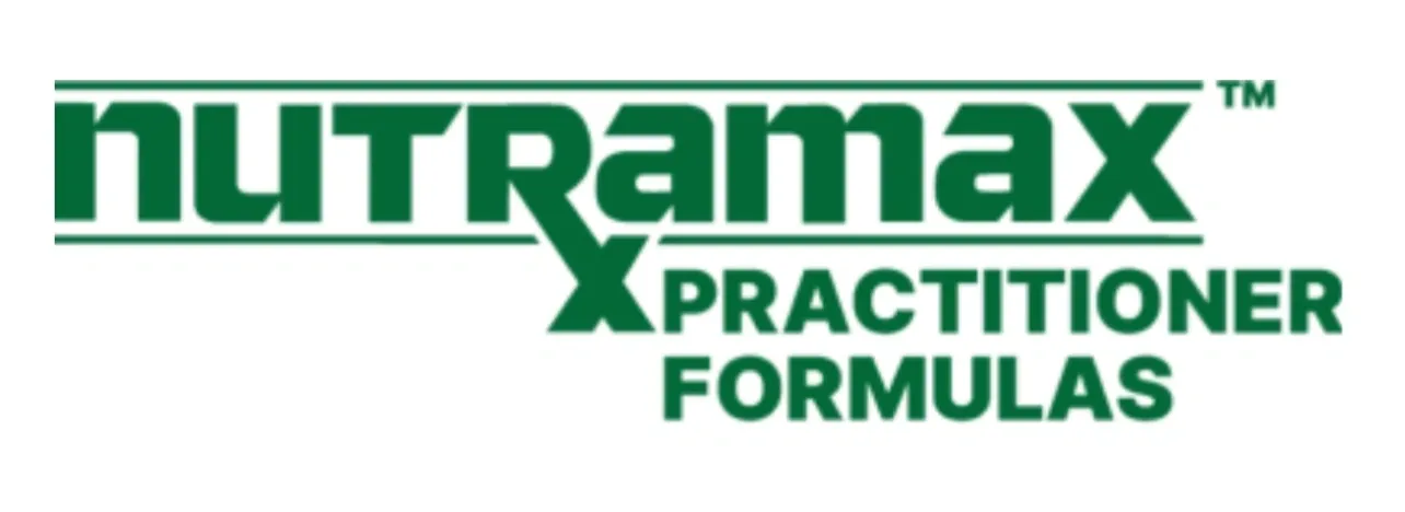 A green and white logo for pyramax practice formula.