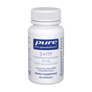 A bottle of 5-htp supplement