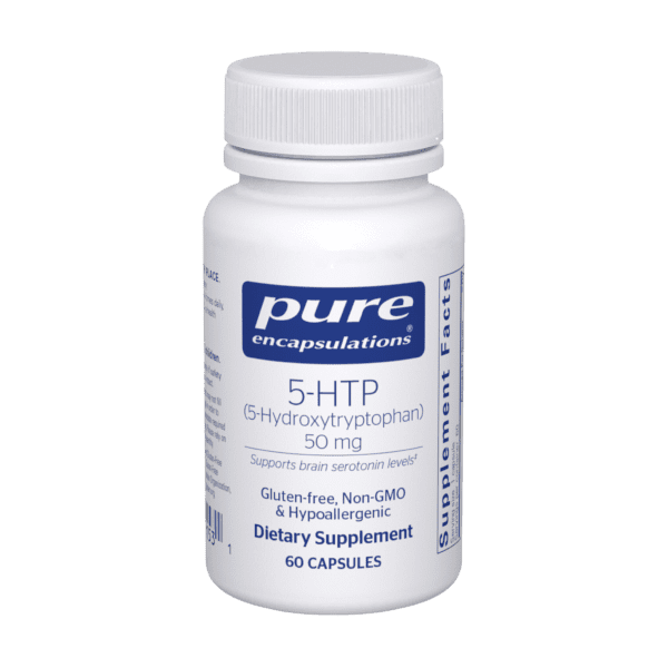 A bottle of 5-htp supplement