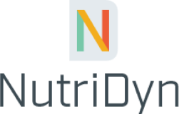 A green background with the word nutridyn written in it.