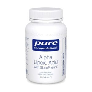 A bottle of liquid acid with glutathione