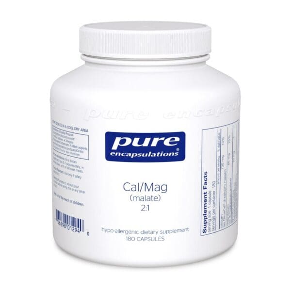 A jar of pure encapsulations calcium magnesium 2 0