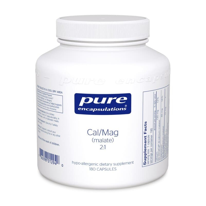 A jar of pure encapsulations calcium magnesium 2 0