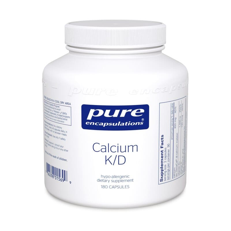 A white container of calcium k / d