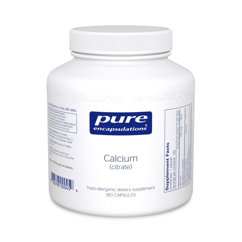 A white container of calcium is shown.