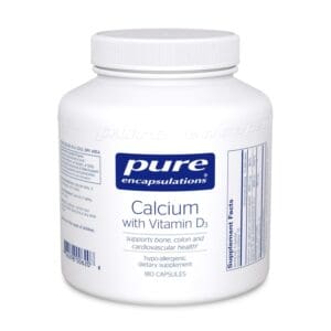 A jar of calcium with vitamin d 3