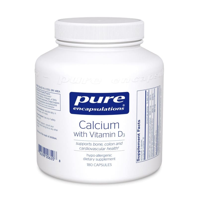 A jar of calcium with vitamin d 3