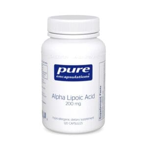 A bottle of pure alpha lipoic acid