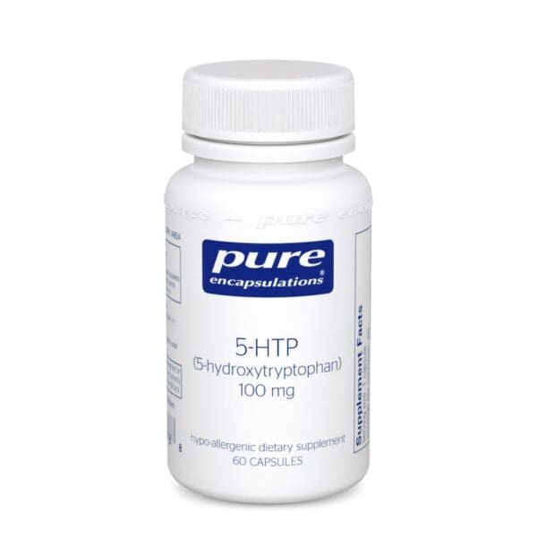 A bottle of 5 htp supplement