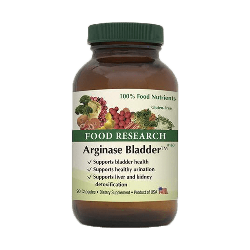 A bottle of food research arginase bladder