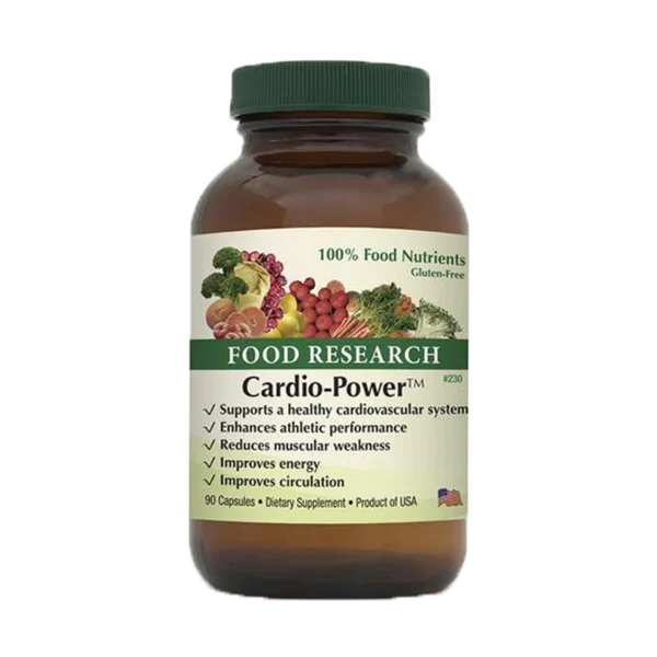 A bottle of food research cardio power