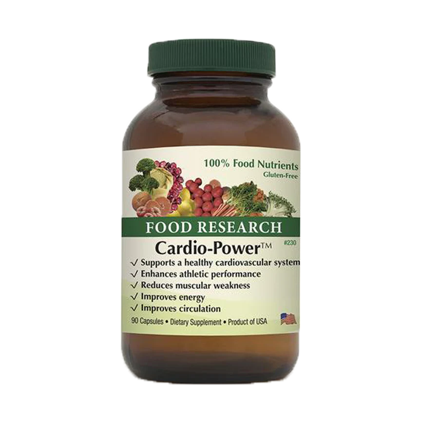 A bottle of food research cardio power