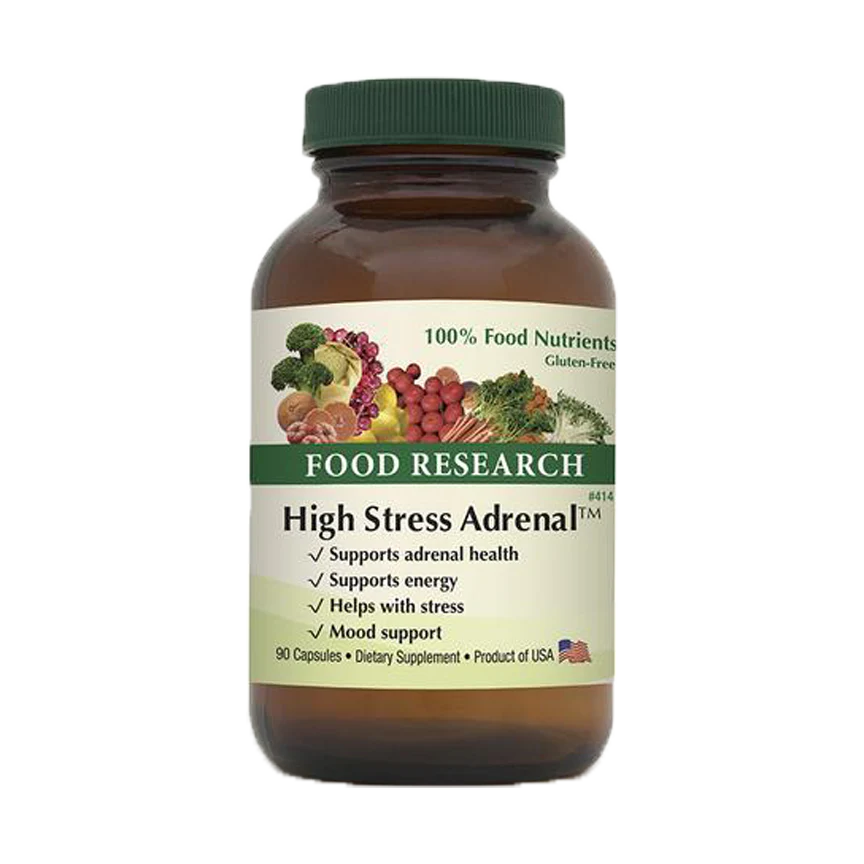 A bottle of food research high stress adrenal.