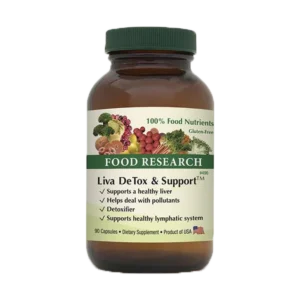 A bottle of food research 's diet supplement.