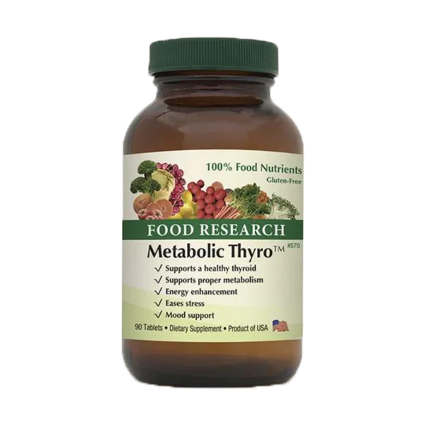 A bottle of food research metabolic thyro