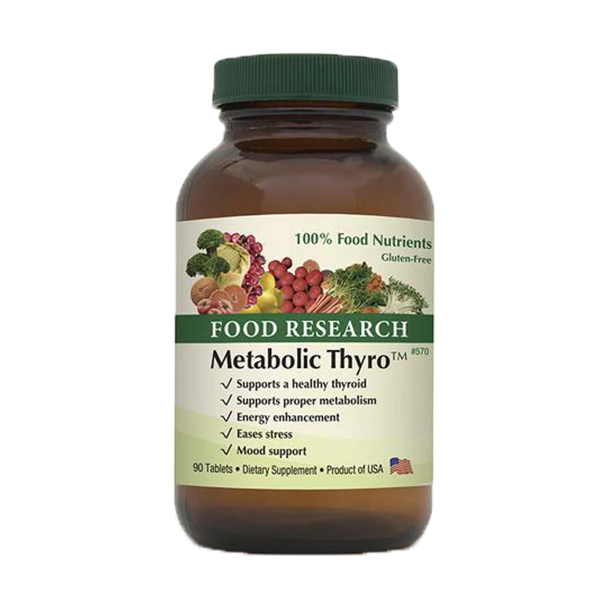 A bottle of food research metabolic thyro