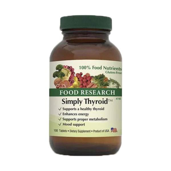 A bottle of food research simply thyroid