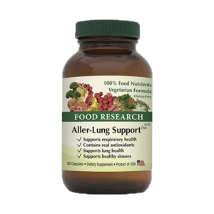 A bottle of food research aller-lung support