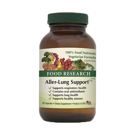 A bottle of food research aller-lung support