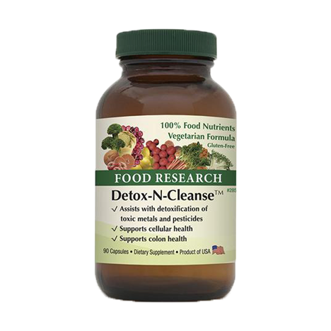 A bottle of food research detox-n-cleanse