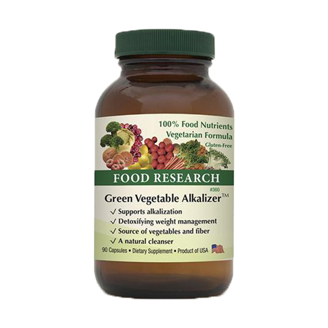 A bottle of food research green vegetable alkaloid.