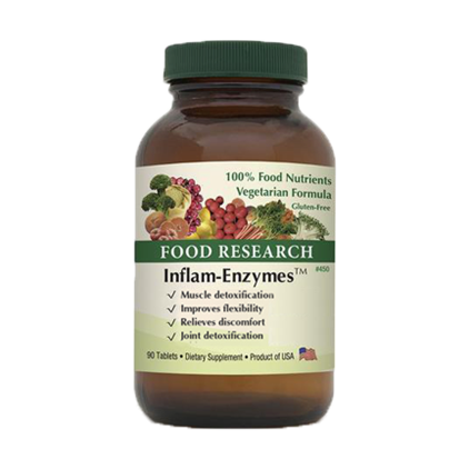 A bottle of food research inflam-enzymes