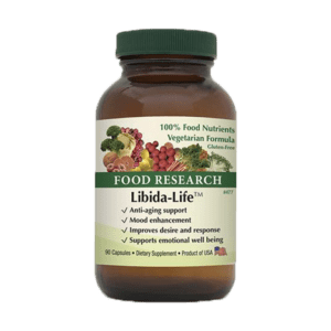 A bottle of libido-life supplement.