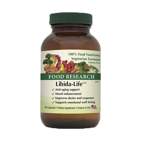 A bottle of libido-life supplement.