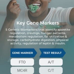 A key gene markers poster with a man brushing his teeth.