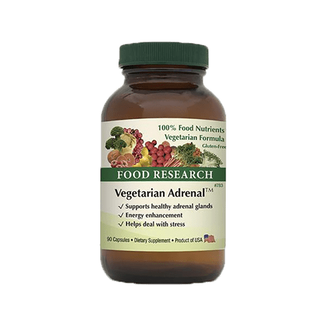 A bottle of food research vegetarian adrenal