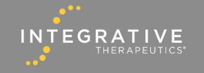 A gray background with the words integrative therapy written in white.